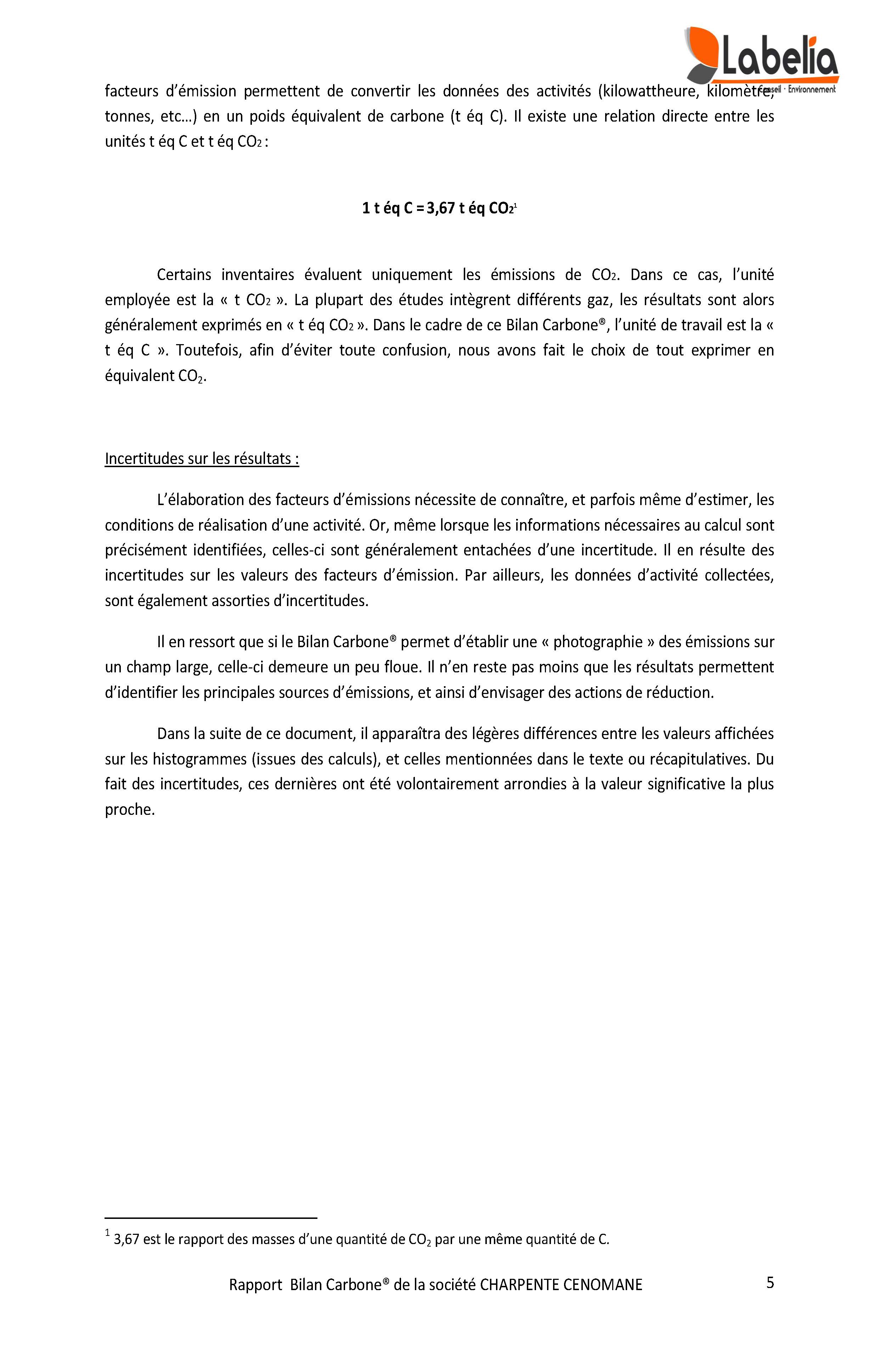 Rapport Bilan Carbone 2013 Page 05